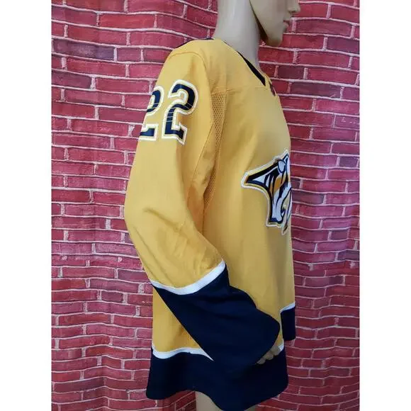 Adidas Shirt Nashville Men's predators Kevin FIALA 22 Mens US 48 YELLOW SHIRT #C